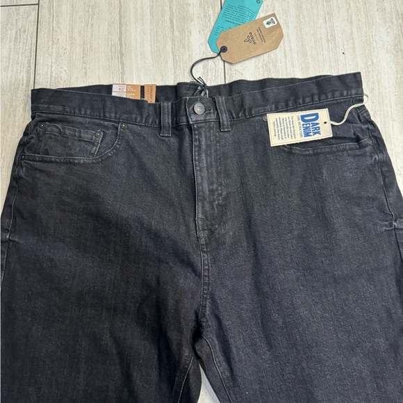 PrAna Men's Black Straight Fit Jeans 40W x 32L Five-Pocket Zip Fly Cotton Blend - Picture 3 of 9